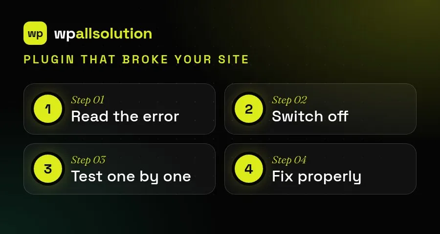 Find the plugin that broke your site: read the error, switch off, test one by one and fix properly